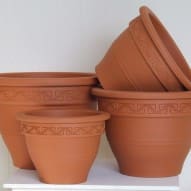 Terracotta Deco Bell Pot